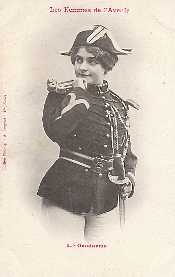 Illustration for article titled "The Women of The Future," according to 1902 French trading cards